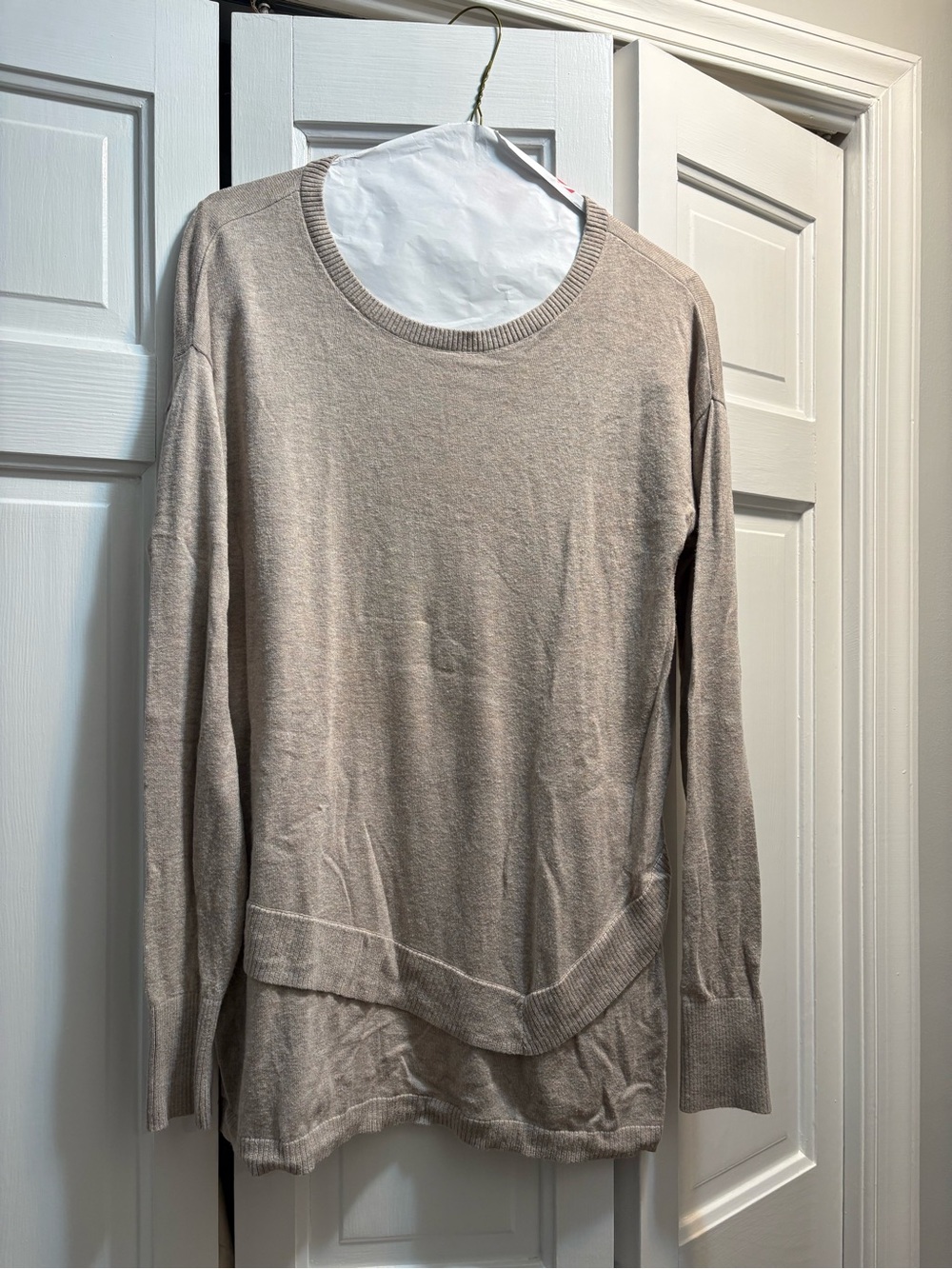 CAbi Beige Crewneck Sweater